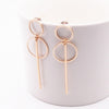 2018 new Fashion Earrings Punk Simple Gold/ Silver / Long Section Tassel Pendant Size Circle Earrings For Ladies Gifts Wholesale