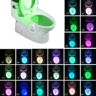 Bathroom Toilet Nightlight LED Body Motion Activated On/Off Seat Sensor Lamp 8/24Colors  PIR Toilet Night Light lamp